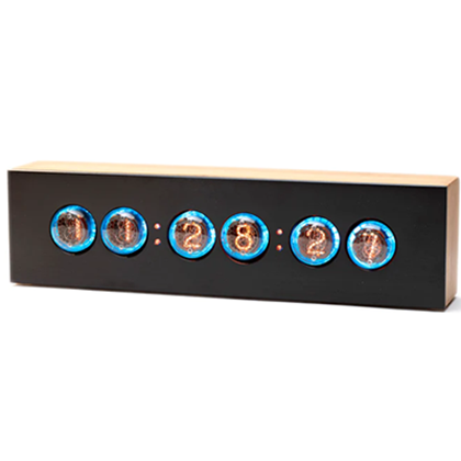 Black n Wood Nixie Tube Clock (Discontinued)